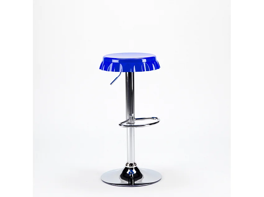 Hocker in Form eines Flaschenverschlusses Bar- und Küchendesign Dallas - Blau