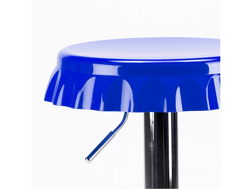 Hocker in Form eines Flaschenverschlusses Bar- und Küchendesign Dallas - Blau