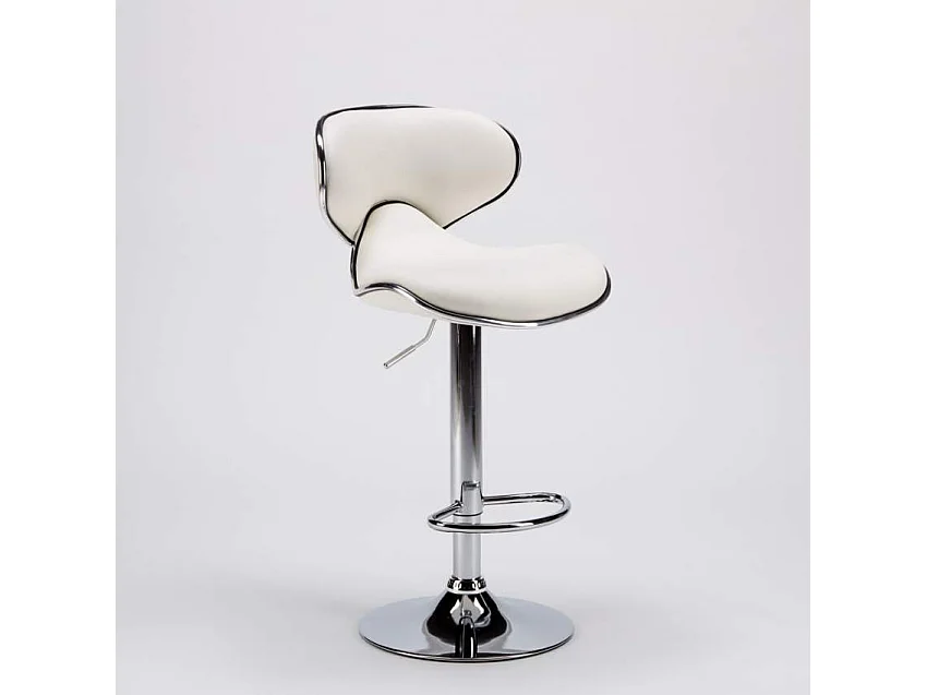 Amarillo Design Moderner schwenkbarer Chrom Küchen- und Barhocker - Weiß