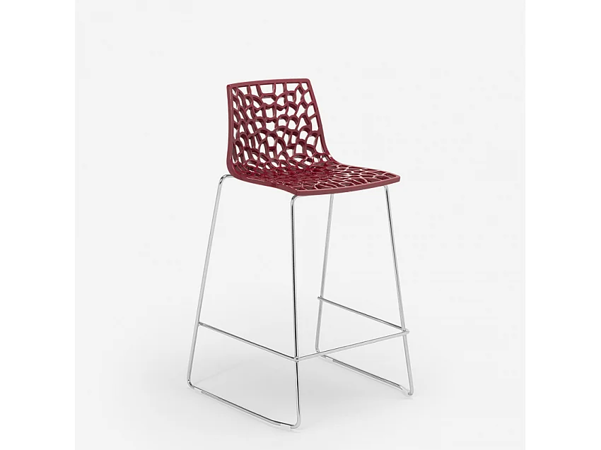 Tabouret de bar design Grand Soleil 64cm Mini Spider - Bordeaux
