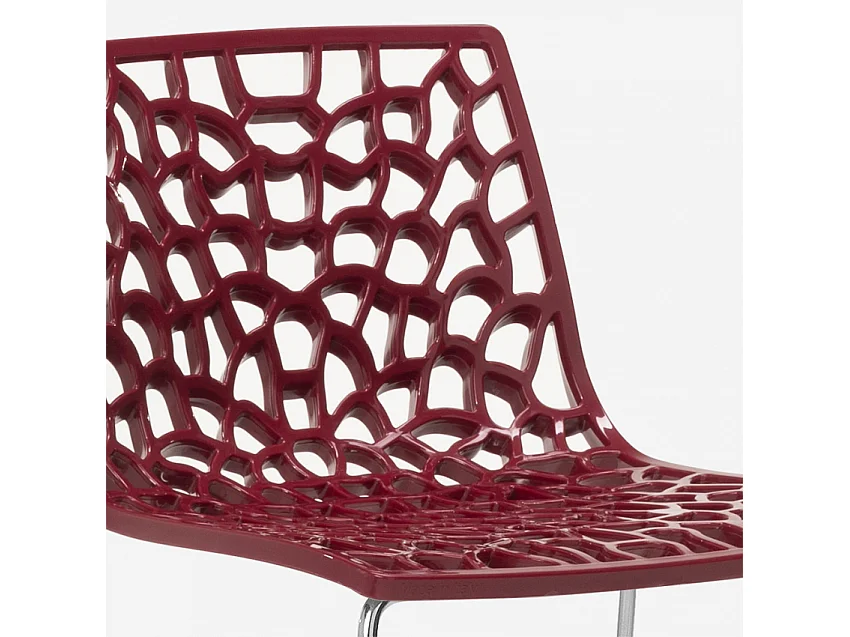 Tabouret de bar design Grand Soleil 64cm Mini Spider - Bordeaux