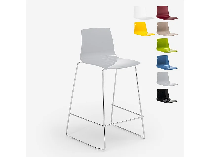 Grand Soleil Design Hocker Bar Küche 64 cm Design Mini Imola - Grau