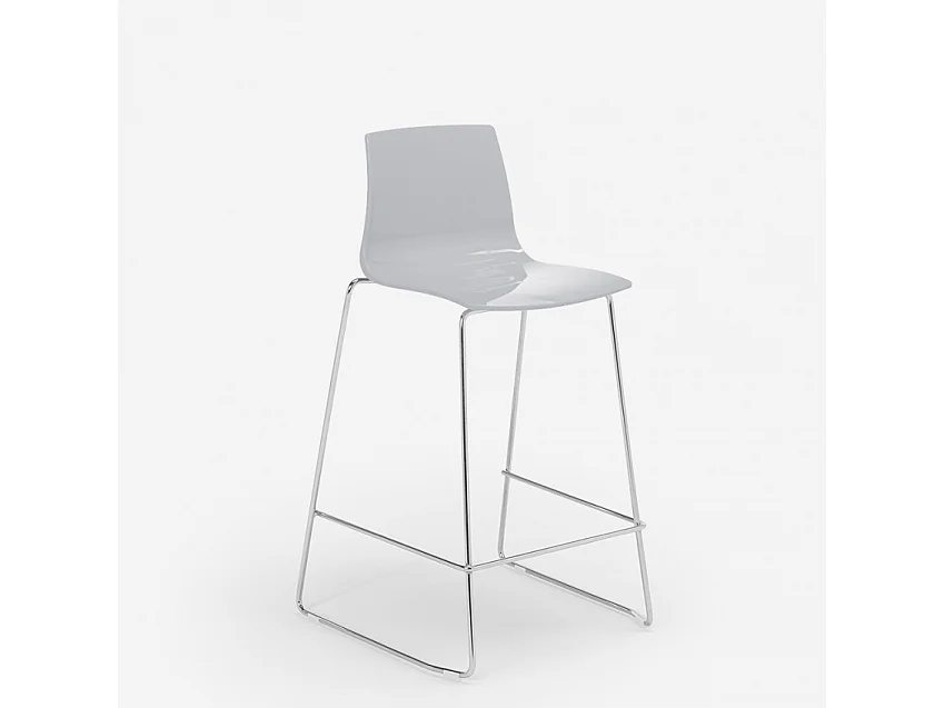 Grand Soleil tabouret design moderne de bar et cuisine 64 cm Mini Imola - Gris