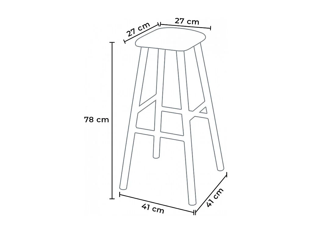 Industrieller Hocker aus Metall mit Kunstlederpolster Hardness - Grau