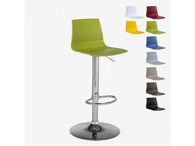 Höhenverstellbarer matter Designhocker Grand Soleil Imola Matt Küchenbar - Grün Anis