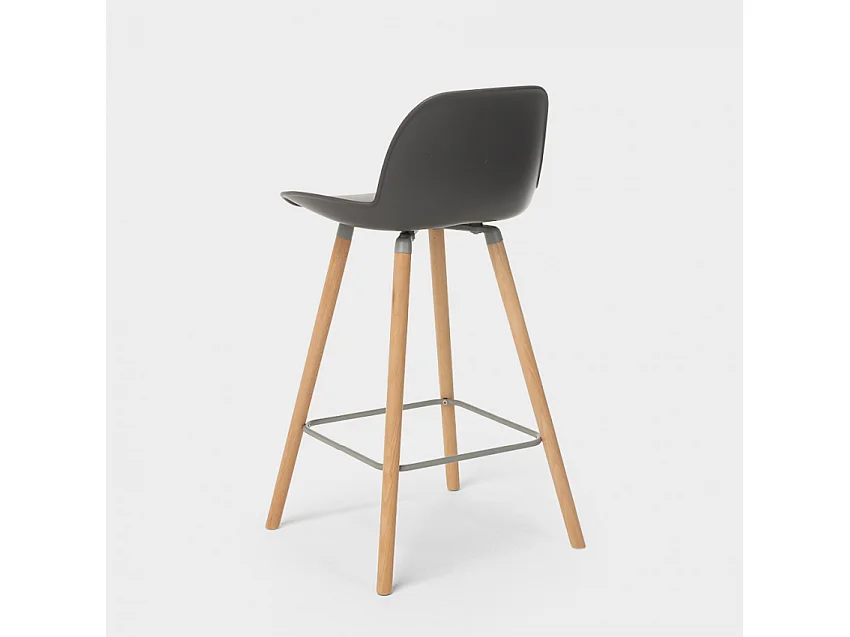 Tabouret haut moderne Eiffel pour bar et cuisine design scandinave Burj 65 - Gris