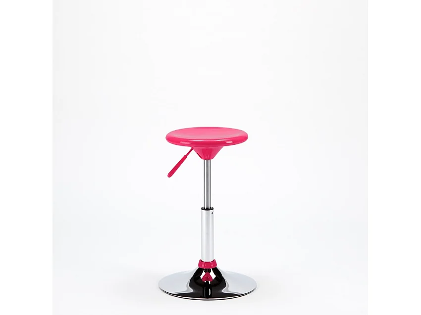 Taburete pequeño para niños de diseño, altura ajustable Seattle - Rosa