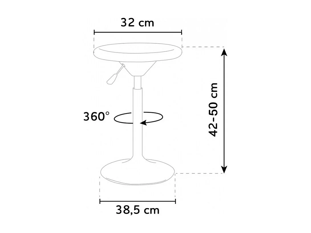 Petit tabouret enfants réglables en hauteur Seattle Design - Rose