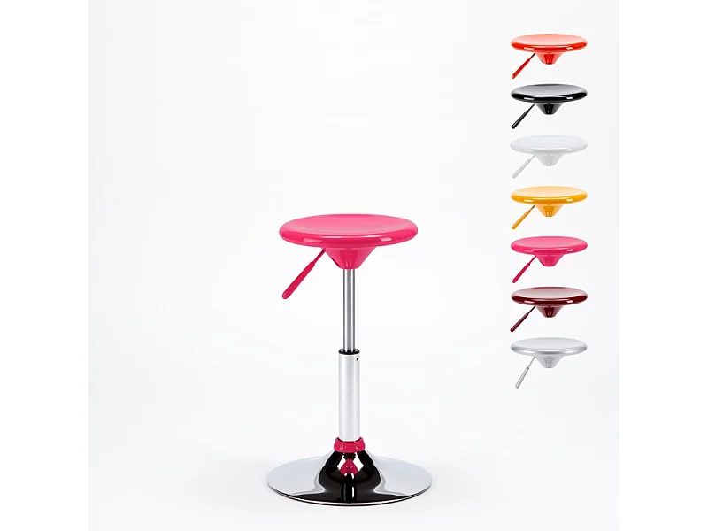 Seattle Höhenverstellbarer Kinderhocker Barhocker - Pink