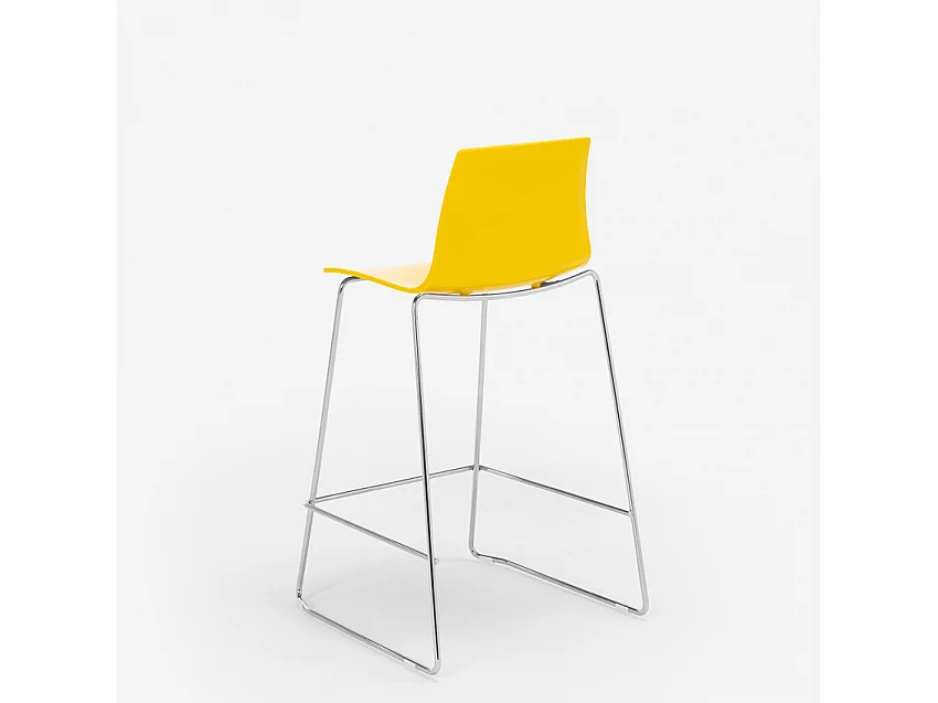 Grand Soleil tabouret design moderne de bar et cuisine 64 cm Mini Imola - Jaune