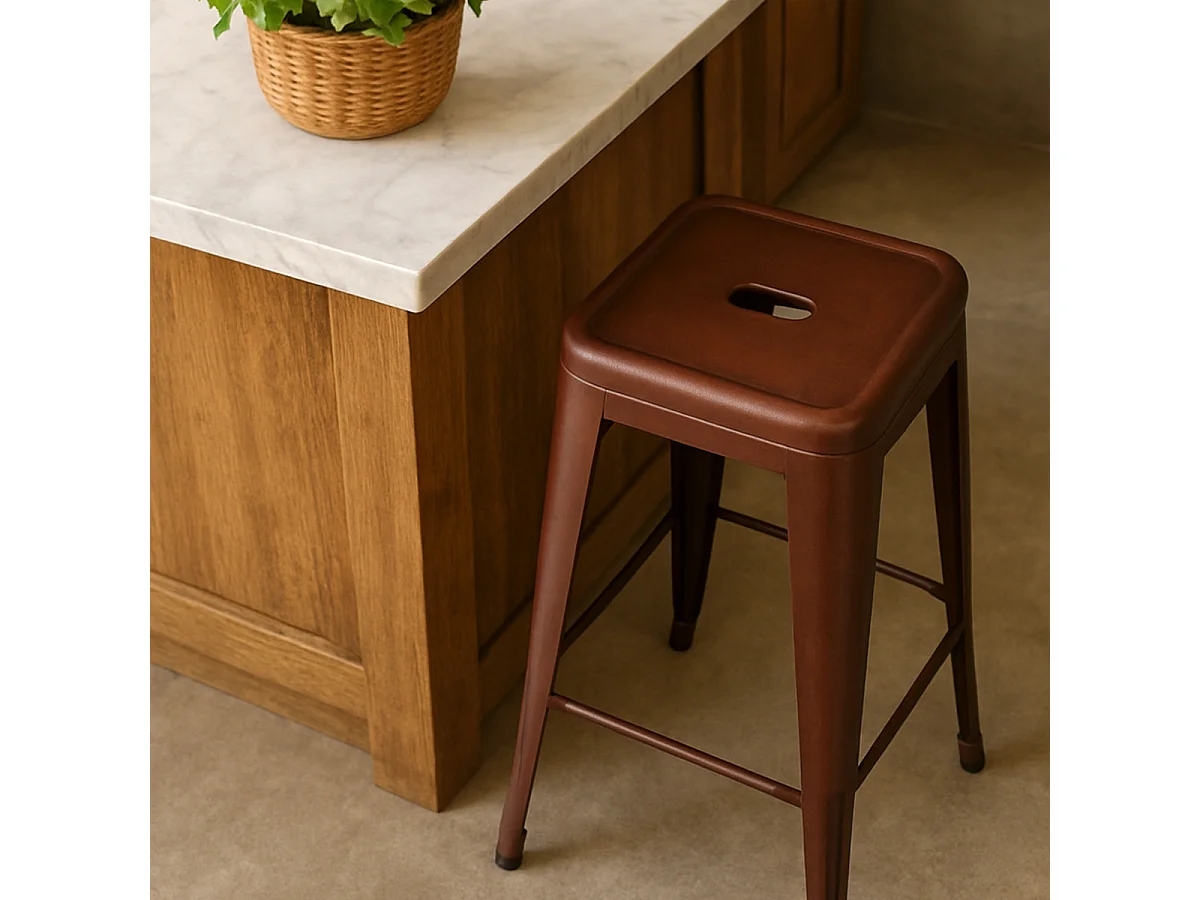 barhocker hocker aus metall im industriedesign 78cm steel stale - Bronze