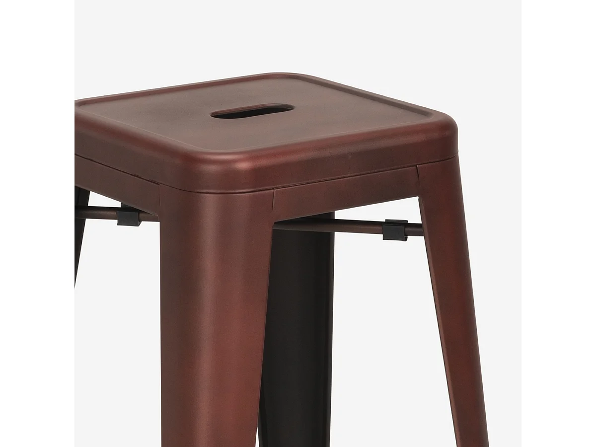 barhocker hocker aus metall im industriedesign 78cm steel stale - Bronze