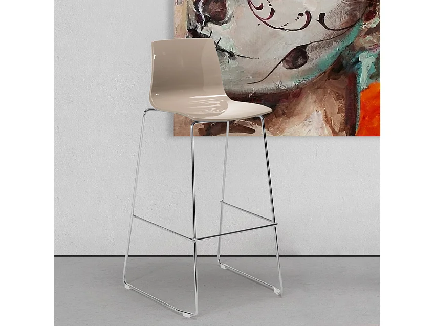 Grand Soleil Küchenbarhocker 74 cm Design Imola Slitta - Beige