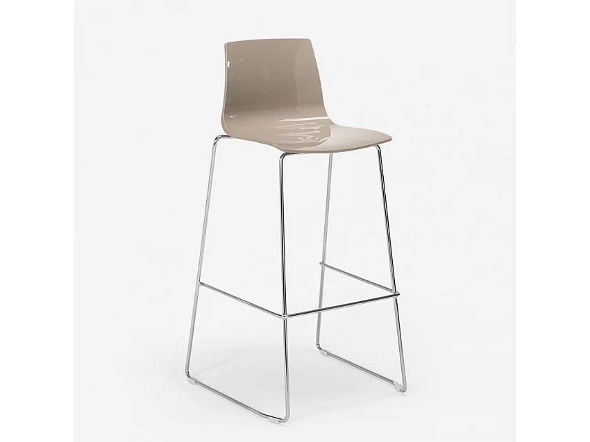 Tabouret de bar de cuisine Grand Soleil 74 cm design Imola Slitta - Beige