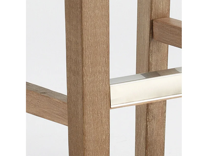 Taburete de bar Cocina de madera estilo Henriksdal alto 74 cm Comfort XL - Shabby Blanco