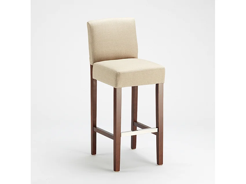 Taburete de bar Cocina de madera estilo Henriksdal alto 74 cm Comfort XL - Beige