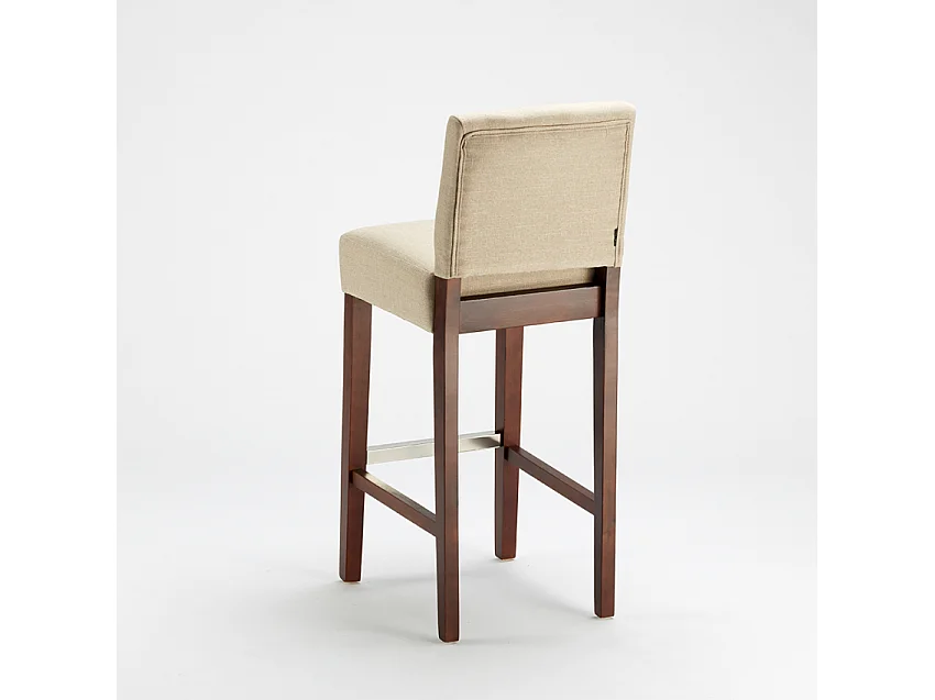 Taburete de bar Cocina de madera estilo Henriksdal alto 74 cm Comfort XL - Beige