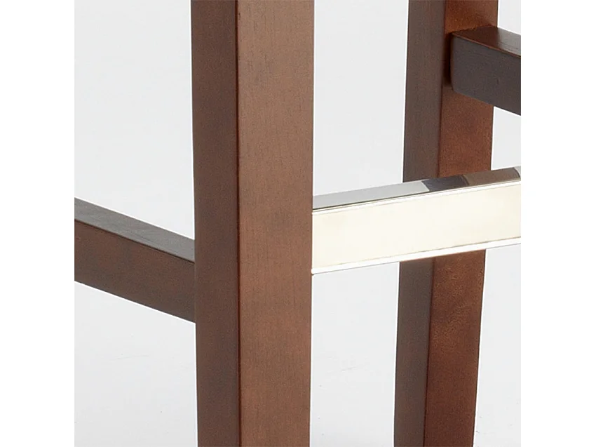 Taburete de bar Cocina de madera estilo Henriksdal alto 74 cm Comfort XL - Beige