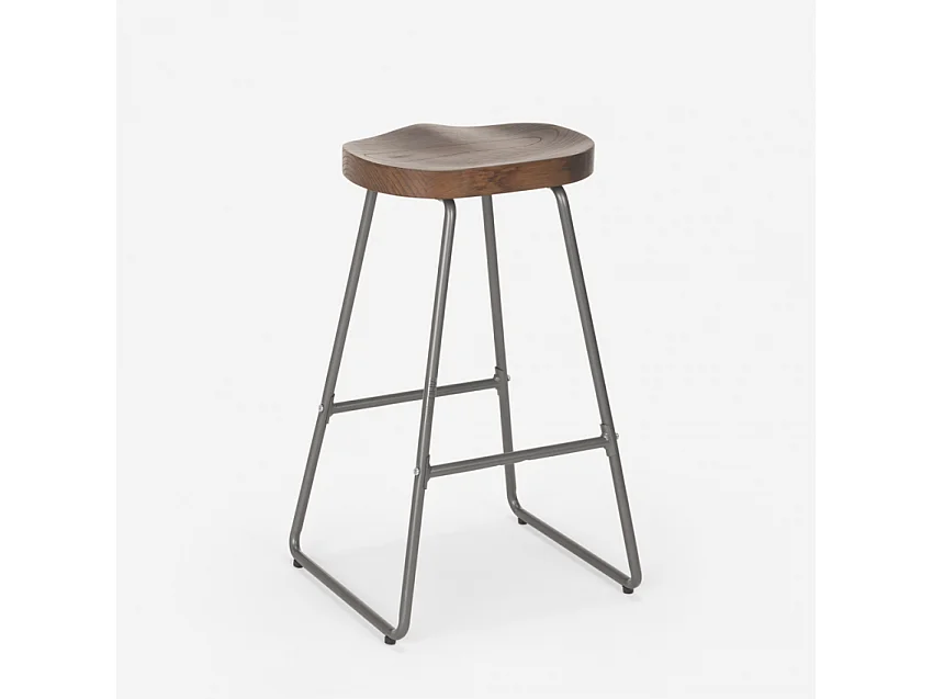 Taburete alto de diseño industrial para bares, cocinas, bares, restaurantes Carbon - Gris Oscuro