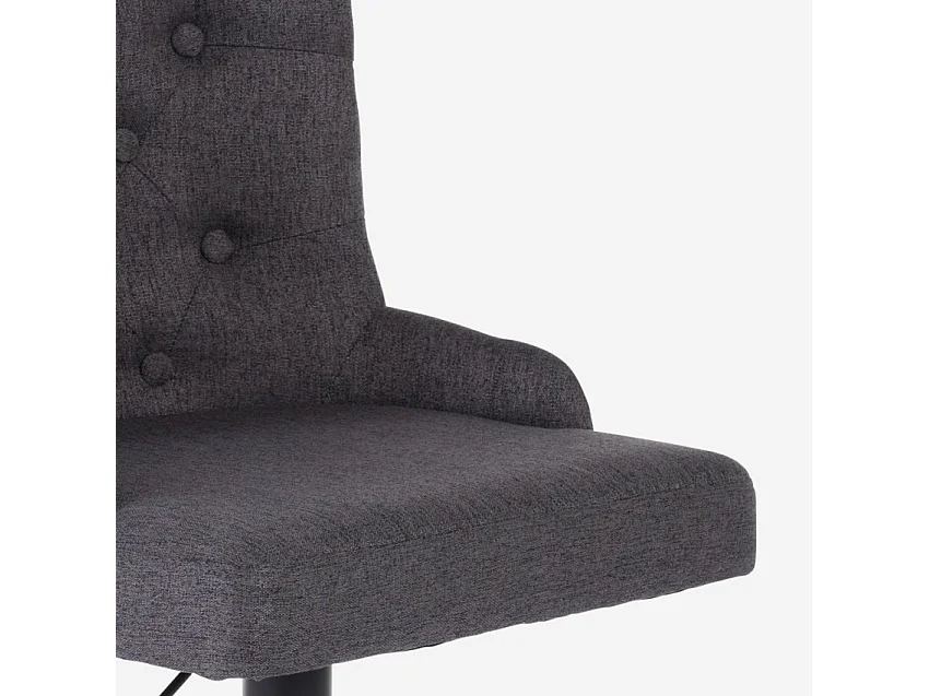 Verstellbarer Küchen- und Barhocker aus Stoff modernes Design Scranton - Dunkel Grau