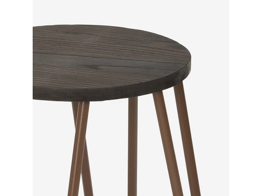 Tabouret de bars et restaurants au design industriel en métal Carbon One - Marron