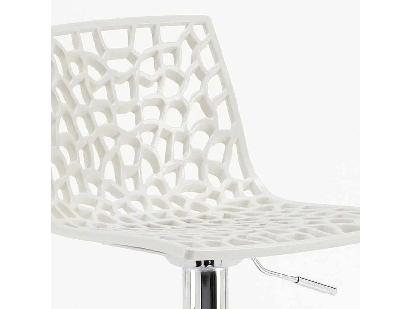 Barhocker mit Fußstütze Hoch Drehbar Höhenverstellbar für Küche Bar Grand Soleil Spider - Weiß