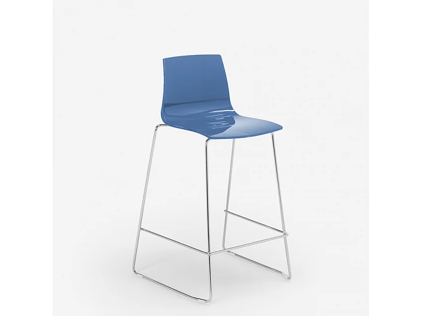 Grand Soleil tabouret design moderne de bar et cuisine 64 cm Mini Imola - Bleu