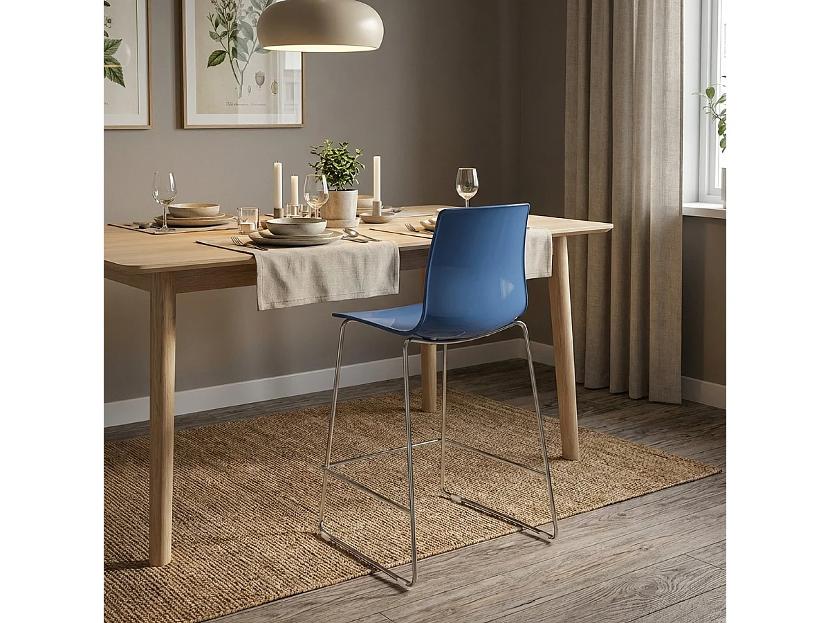 Grand Soleil tabouret design moderne de bar et cuisine 64 cm Mini Imola - Bleu