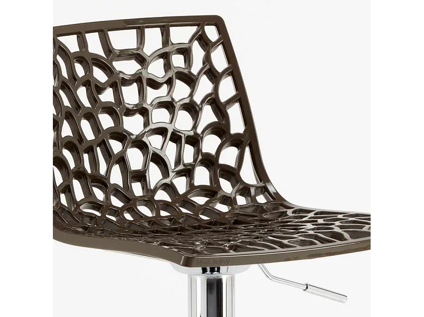 Barhocker mit Fußstütze Hoch Drehbar Höhenverstellbar für Küche Bar Grand Soleil Spider - Braun