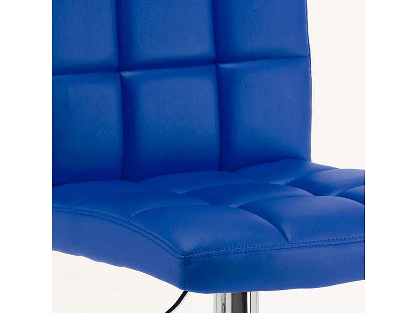 Taburete de cocina y bar alto giratorio ajustable con respaldo Atlanta - Azul Marino