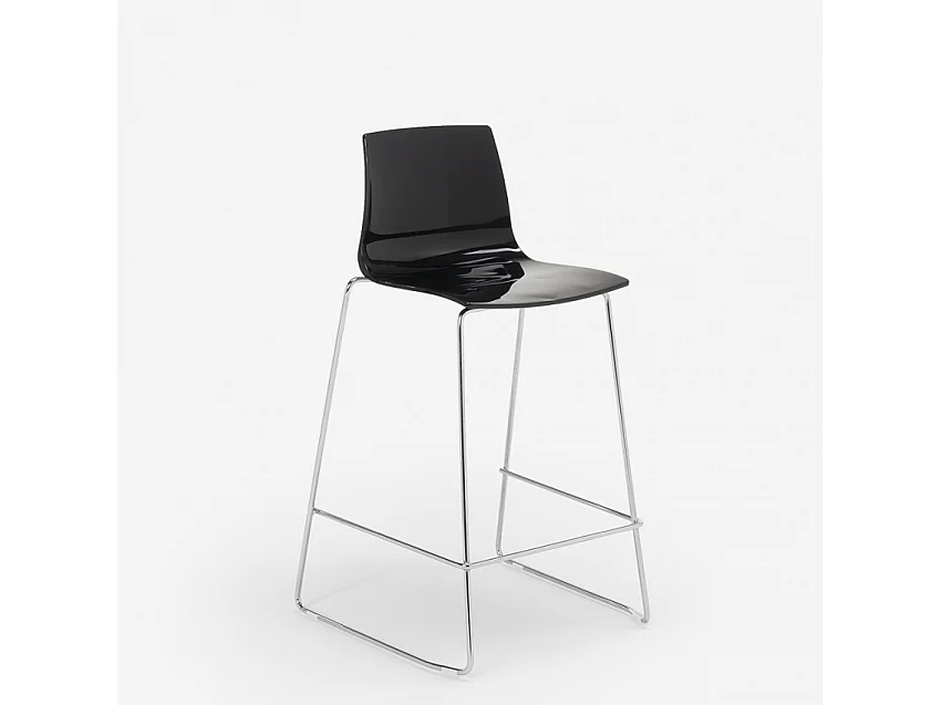 Grand Soleil tabouret design moderne de bar et cuisine 64 cm Mini Imola - Noir