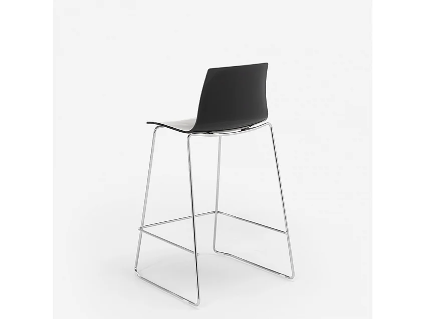 Grand Soleil tabouret design moderne de bar et cuisine 64 cm Mini Imola - Noir