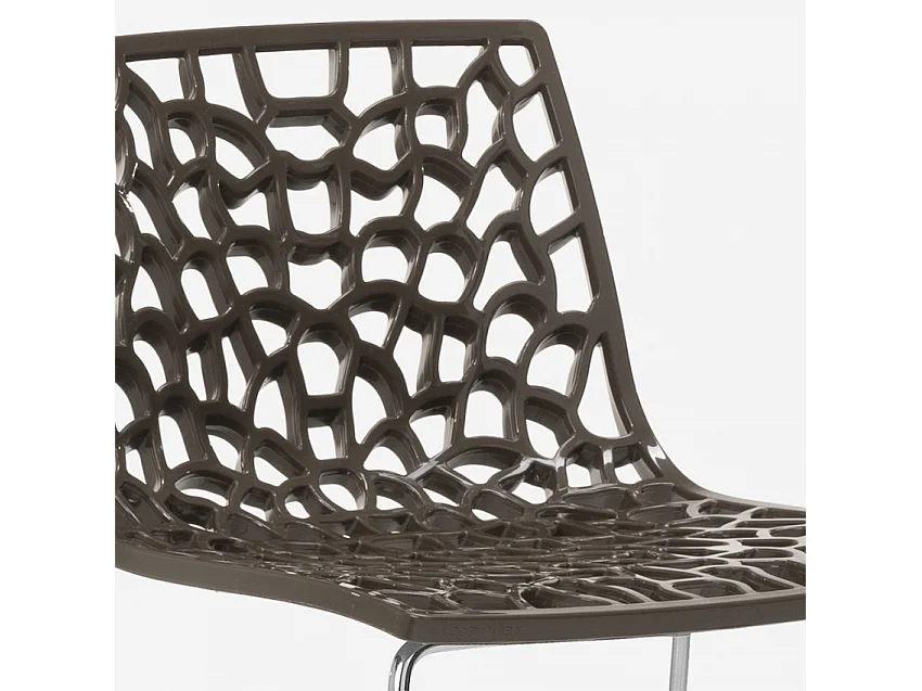 Tabouret de bar design Grand Soleil 64cm Mini Spider - Marron
