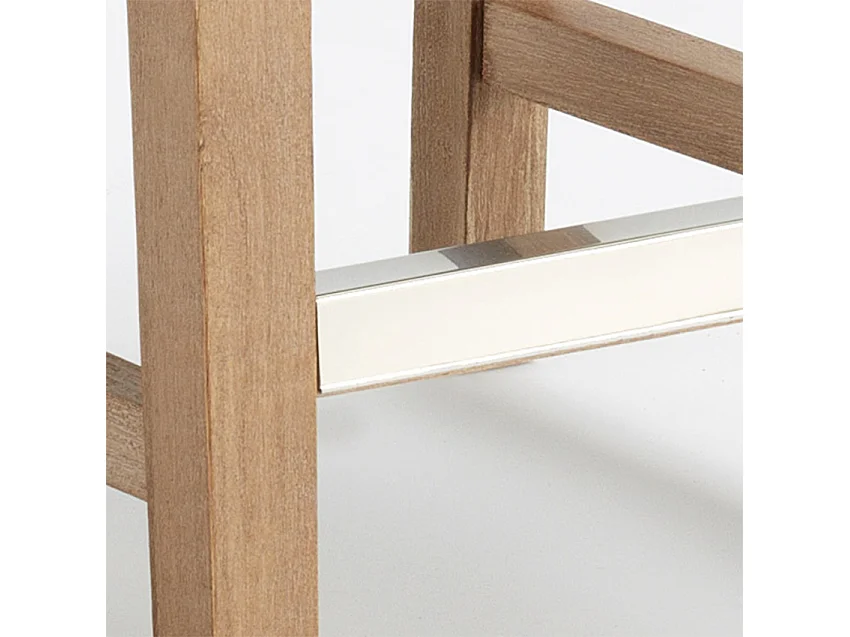 Holzbar und Küchenhocker aus 63cm Höhe Design Comfort L - Shabby Grau