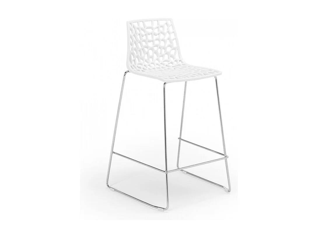 Grand Soleil Design Hocker für Küchenbar 64cm Mini Spider - Weiß