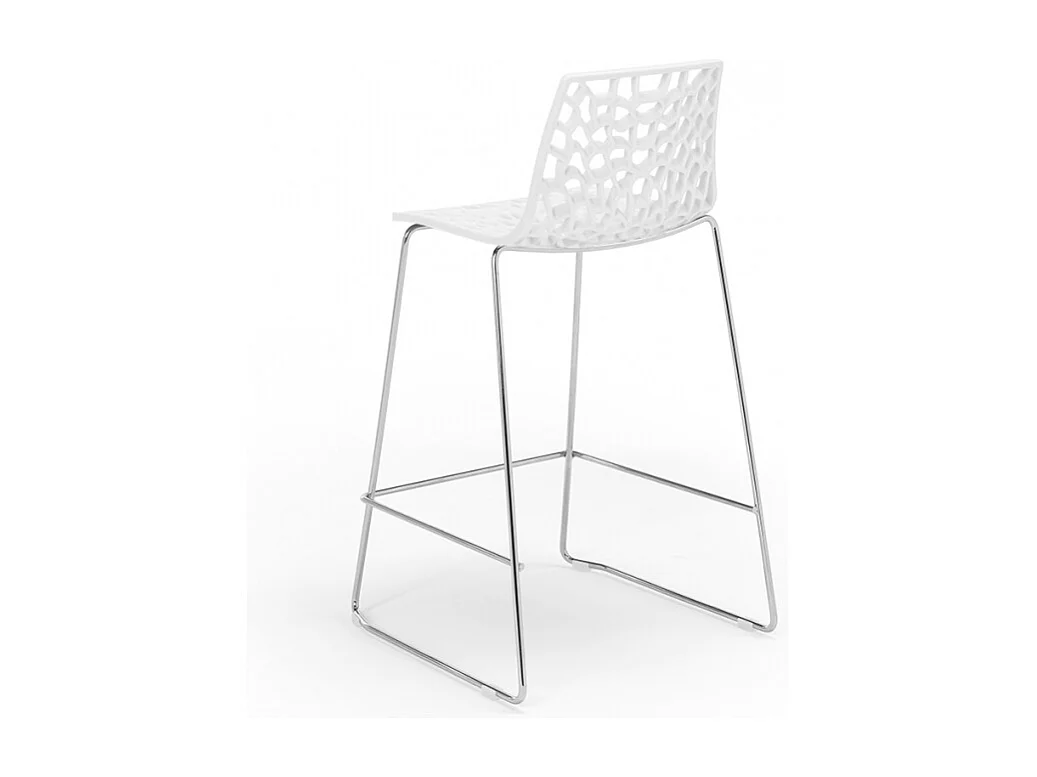 Grand Soleil Design Hocker für Küchenbar 64cm Mini Spider - Weiß