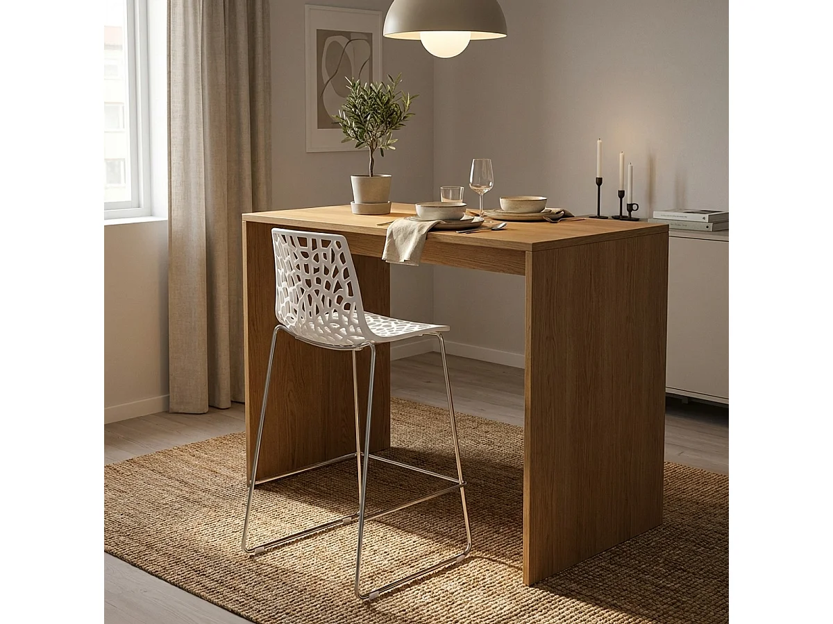 Tabouret de bar design Grand Soleil 64cm Mini Spider - Blanc