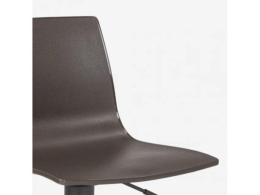 Design-Küchenbarhocker mit verstellbarem mattschwarzem Fuß Grand Soleil Imola Matt - Braun