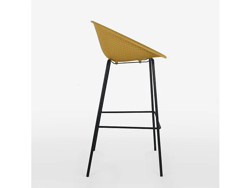 Hoher Hocker 73cm in modernem Design für die Küche,  Bar oder Restaurant Flaund - Gelb
