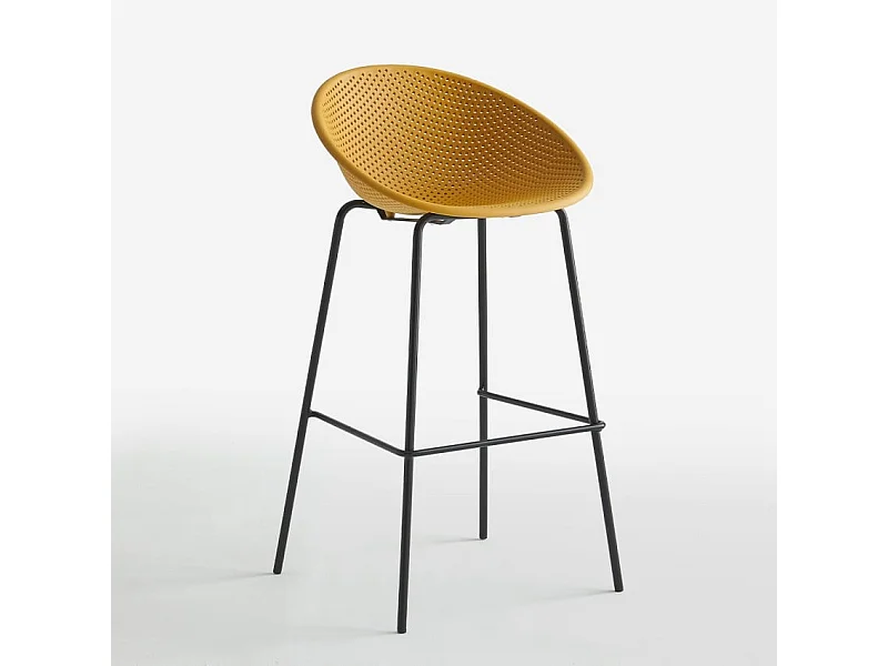 Tabouret de bar design moderne pour restaurant et cuisine Flaund - Jaune