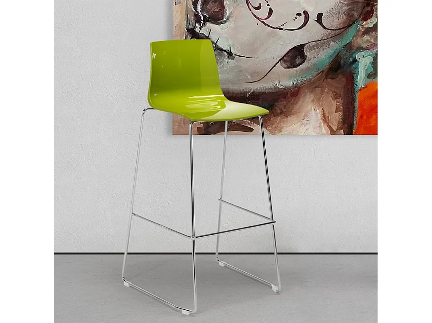 Grand Soleil Küchenbarhocker 74 cm Design Imola Slitta - Grün Anis