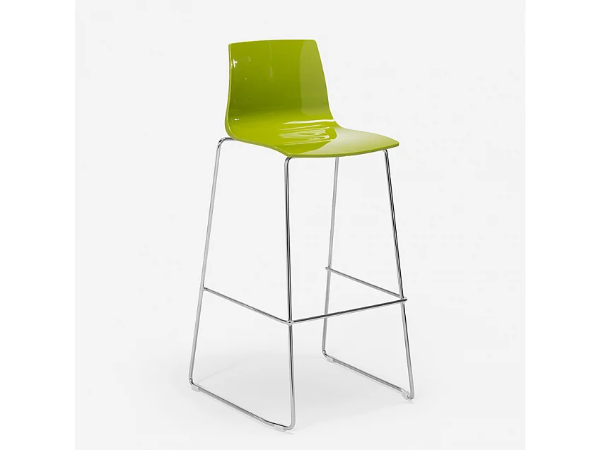Tabouret de bar de cuisine Grand Soleil 74 cm design Imola Slitta - Anis vert