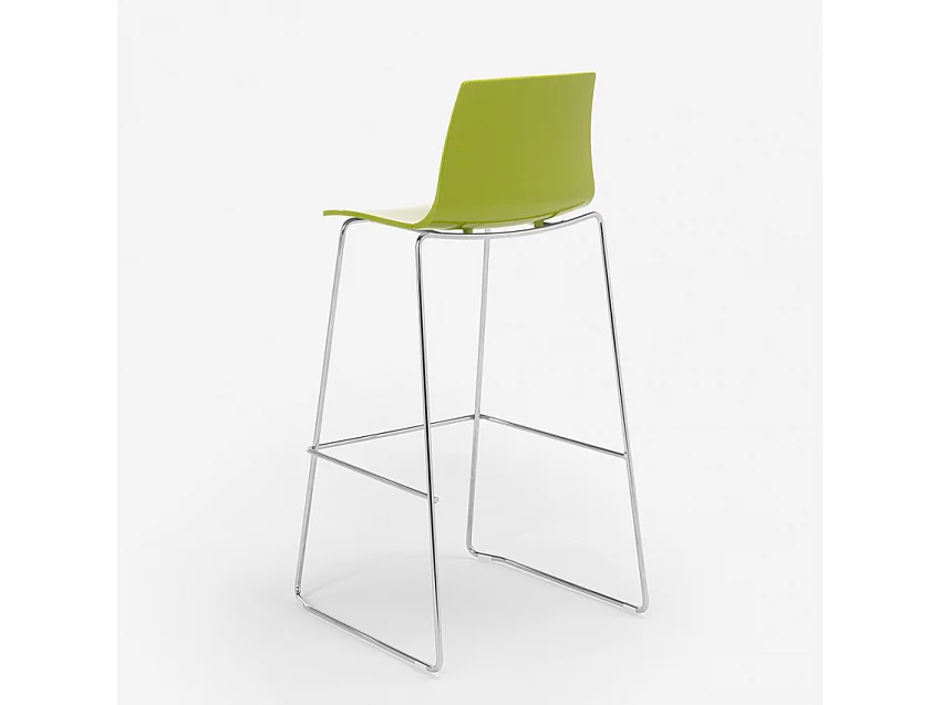 Tabouret de bar de cuisine Grand Soleil 74 cm design Imola Slitta - Anis vert