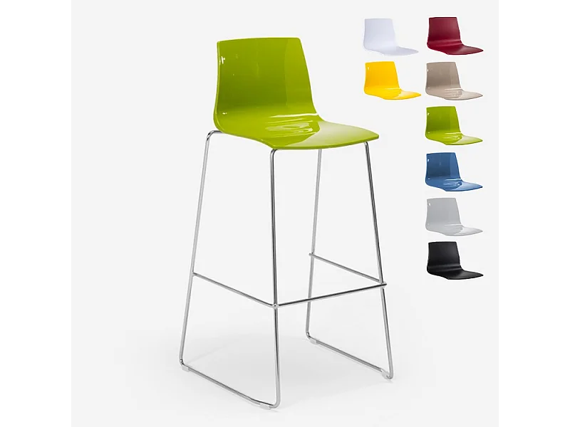 Grand Soleil Küchenbarhocker 74 cm Design Imola Slitta - Grün Anis