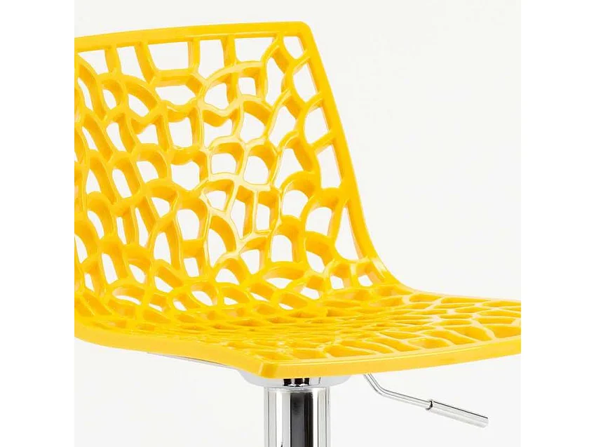 Barhocker mit Fußstütze Hoch Drehbar Höhenverstellbar für Küche Bar Grand Soleil Spider - Gelb