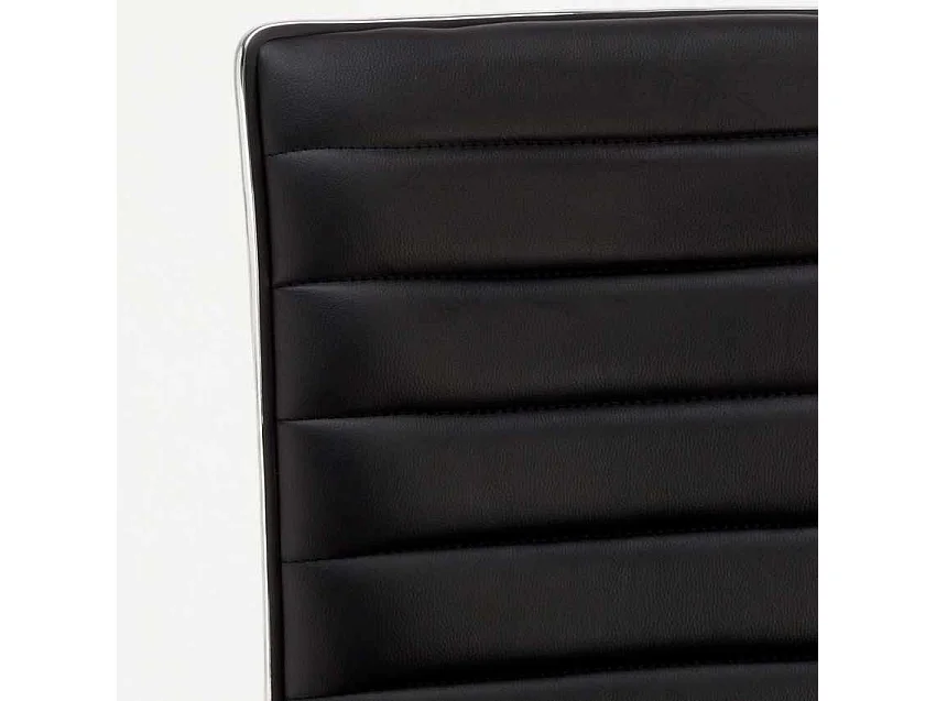 Taburete de bar cocina alto fijo giratorio ajustable con respaldo Detroit - Negro