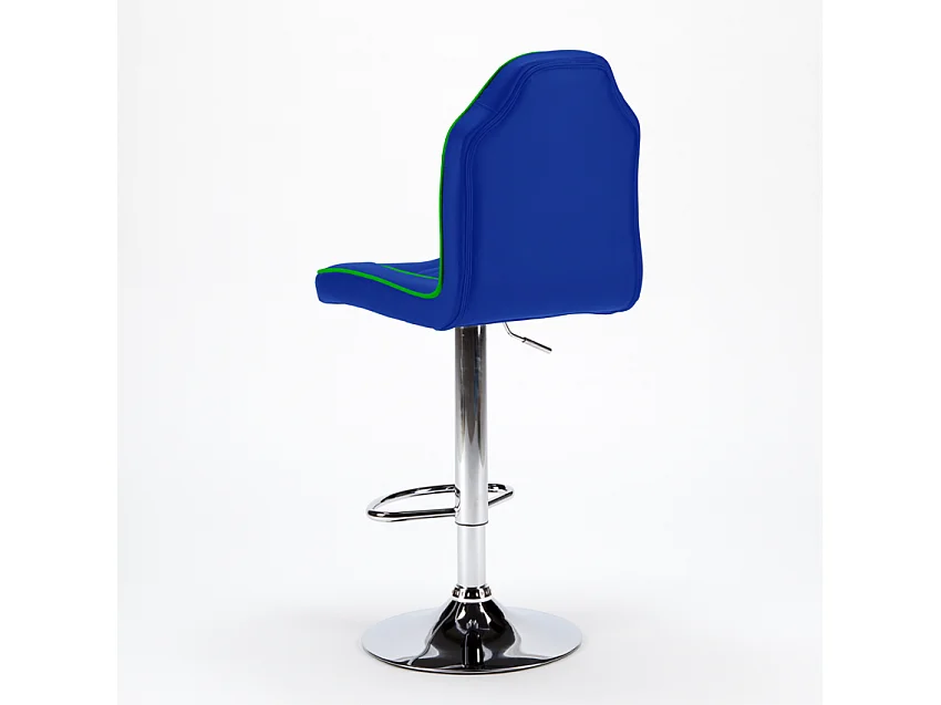 Racing Design Kunstlederhocker für Spielzimmer und Bars - Blau
