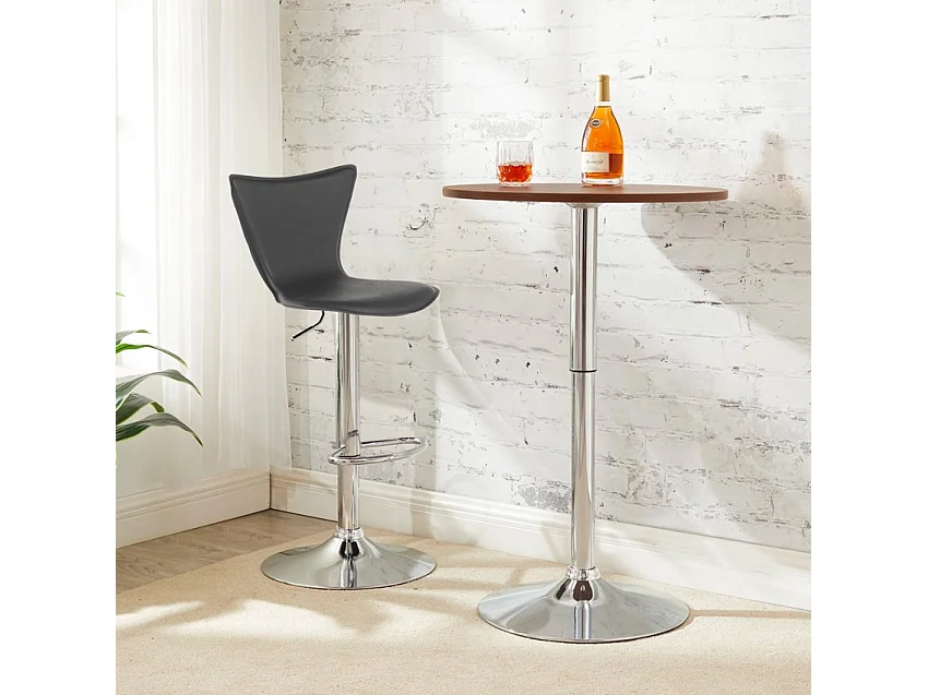 Folks Drehbarer Hocker Bar Küche elegantes modernes Design verstellbar - Grau