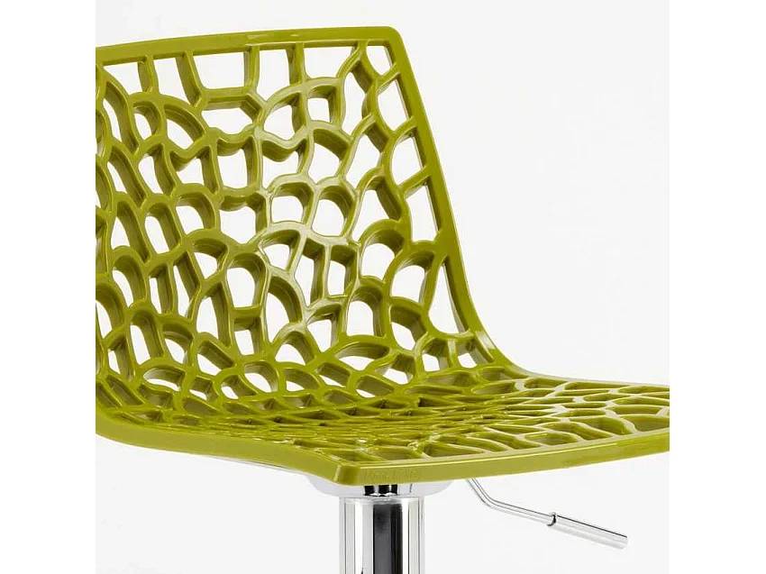 Barhocker mit Fußstütze Hoch Drehbar Höhenverstellbar für Küche Bar Grand Soleil Spider - Grün