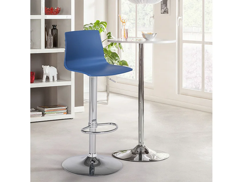 Höhenverstellbarer matter Designhocker Grand Soleil Imola Matt Küchenbar - Blau